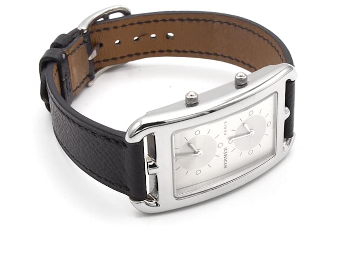 Hermès Hermes Cape Cod CC3.510 Dual Time Uhr. Silber - Ansicht 2