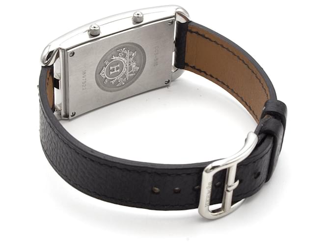 Hermès Hermes Cape Cod CC3.510 Dual Time Uhr. Silber - Ansicht 3