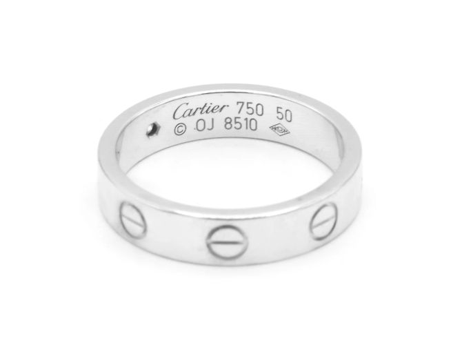 Cartier LOVE Ring aus Weißgold und Diamant Größe 50 - Ansicht 2