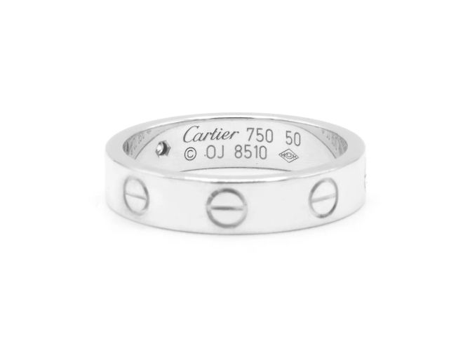 Cartier LOVE Ring aus Weißgold und Diamant Größe 50 - Ansicht 3