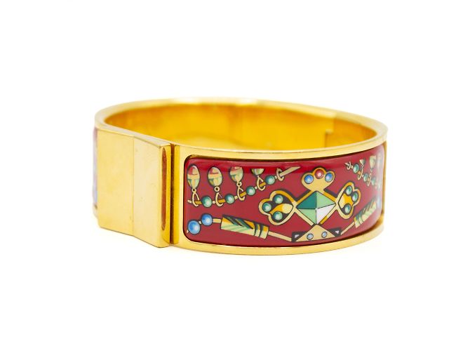Bela pulseira Hermès Clic-Clac. Dourado - vista 2