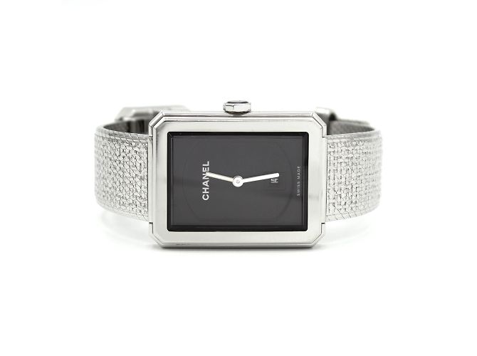 Boyfriend Chanel Boy-Friend Tweed-Uhr Silber - Ansicht 4