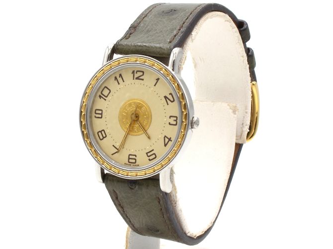 Relógio Hermès Sellier. Dourado - vista 2