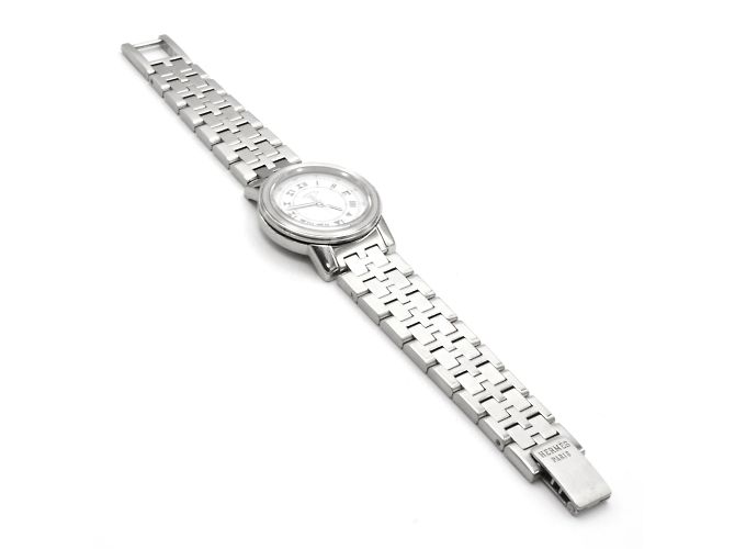Hermès Carrick Uhr aus Stahl. Silber - Ansicht 3