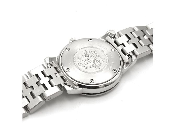 Hermès Carrick Uhr aus Stahl. Silber - Ansicht 4