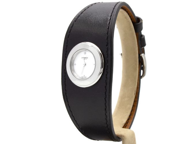 Trim Orologio Hermès Faubourg Manchette in acciaio (REF: FG2.110). Argento - vista 2