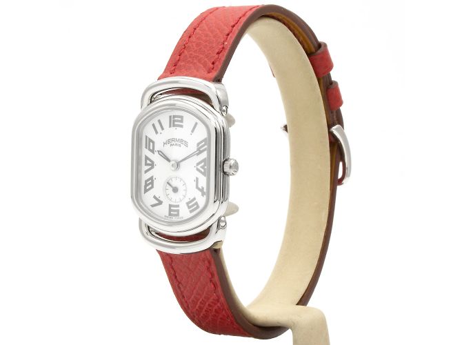 Orologio Hermès Rallye RA2.210 (PM / modello piccolo) per donne Argento - vista 3