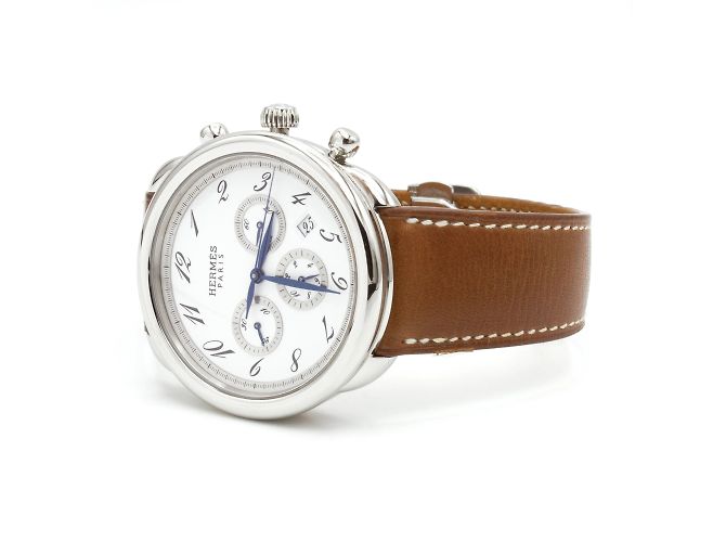 Hermès Orologio Arceau Chrono (modello AR4.910). Argento - vista 3
