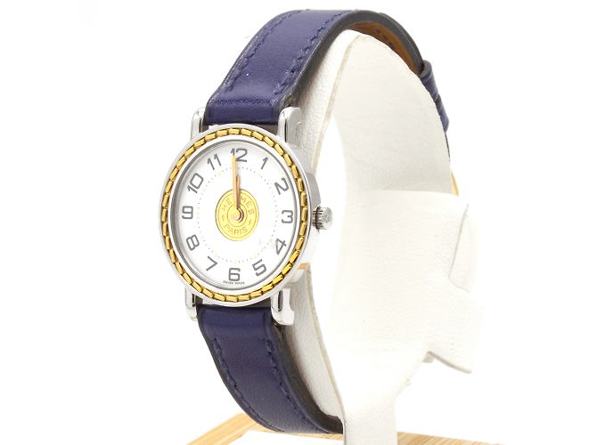 Sellier-Uhr von Hermès. Golden - Ansicht 2
