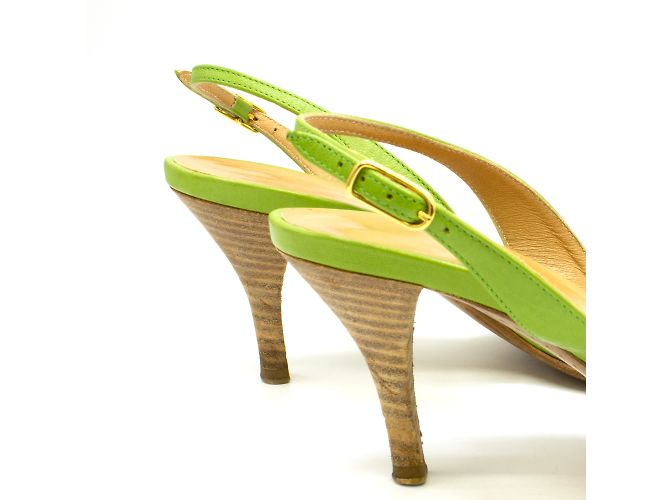 Sandales Hermès, collection "Première". Vert - vue 5
