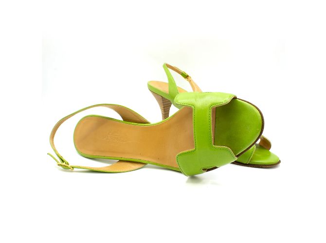 Sandales Hermès, collection "Première". Vert - vue 7
