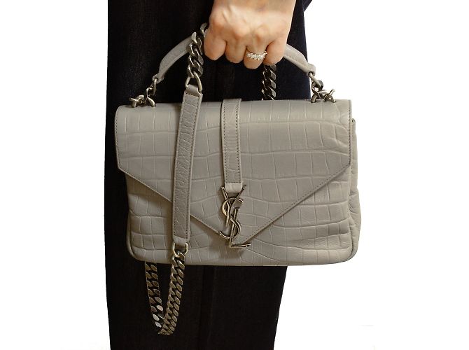 Borsa Collège Yves Saint Laurent Grigio - vista 8