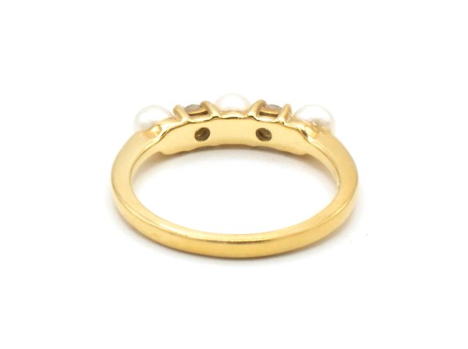 Anello Tiffany & Co Oro Giallo 18k Perle e Diamanti D'oro - vista 3