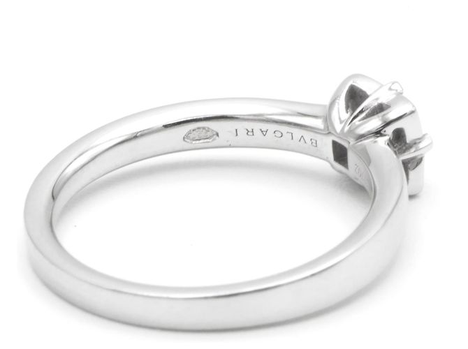 Anello Bulgari in platino e diamanti 0,25 ct Argento - vista 2