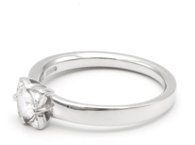 Anello Bulgari in platino e diamanti 0,25 ct Argento - vista 3