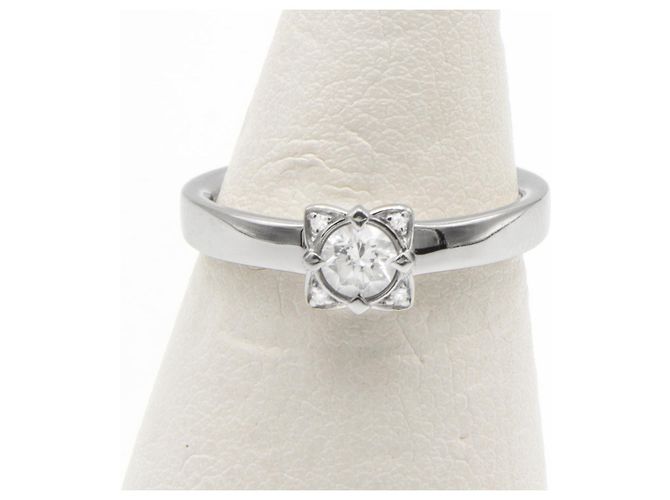 Anello Bulgari in platino e diamanti 0,25 ct Argento - vista 4