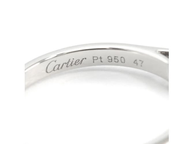 Cartier Solitaire 1895 Ring. Silber - Ansicht 7