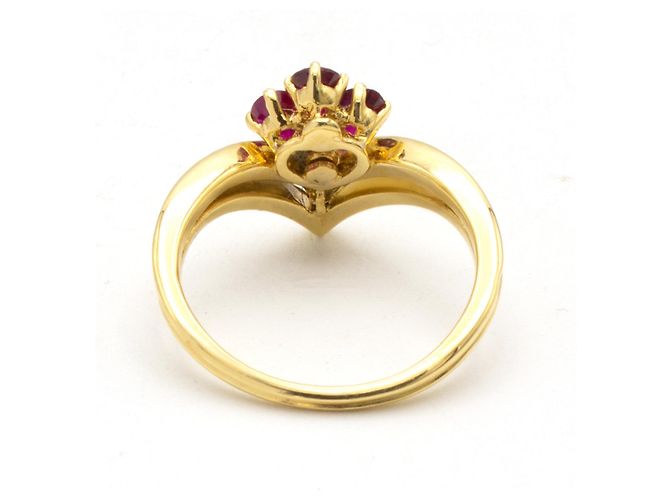 Anello Boucheron in oro giallo 18K con rubini D'oro - vista 4