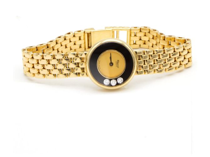 Chopard-Uhr, Happy Diamonds-Kollektion. Golden - Ansicht 4