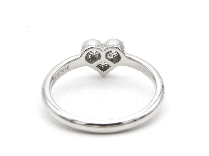 Tiffany & Co Sentimental Heart Ring Platin Diamanten Größe 51 Silber - Ansicht 3
