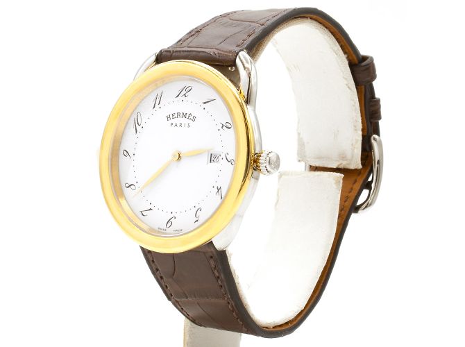 Hermès nova bateria, e entregue com um ano de garantia a partir da data da compra Dourado - vista 2