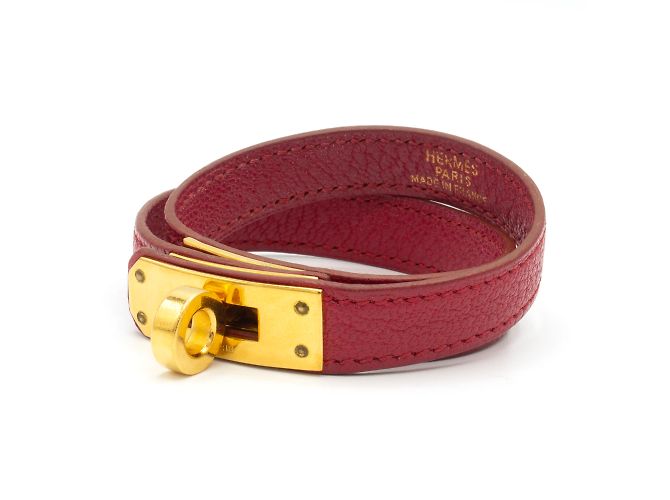 Hermoso brazalete Hermès Kelly Double Tour. Roja - vista 2