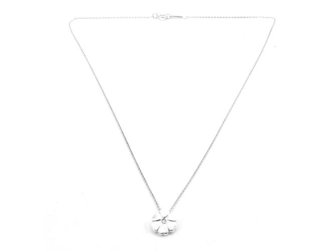 Tiffany & Co Paloma Picasso Silberne Herzkrone mit Diamant Halskette - Ansicht 3