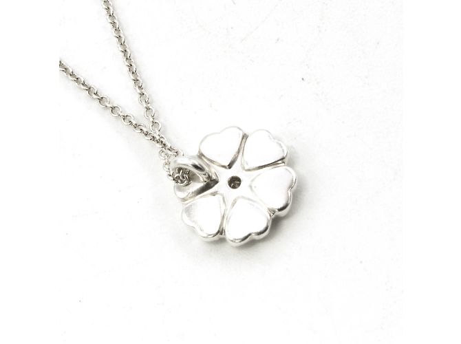 Tiffany & Co Paloma Picasso Silberne Herzkrone mit Diamant Halskette - Ansicht 6