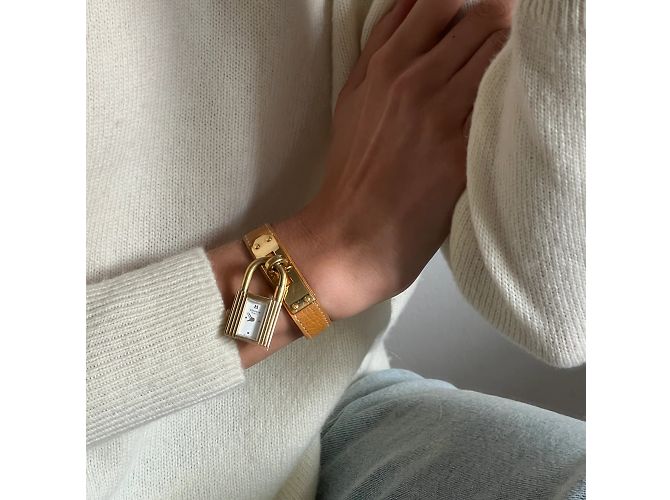 Kelly-Uhr von Hermès Golden - Ansicht 4