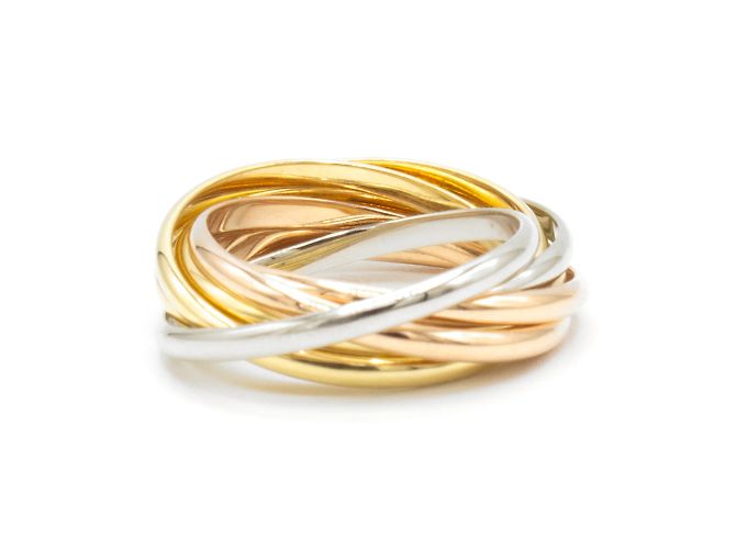 Anello Trinity Cartier in oro giallo D'oro - vista 2