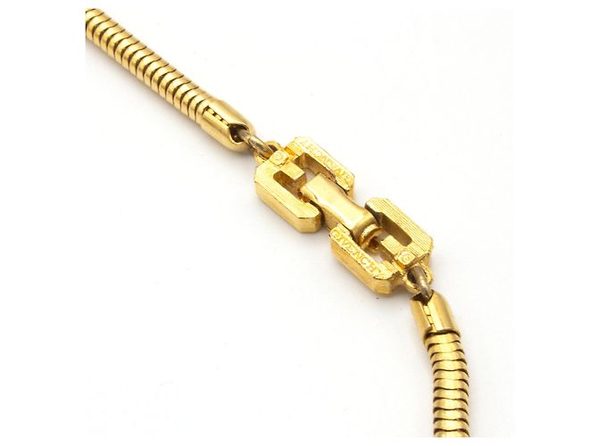 Collana Givenchy in metallo placcato oro con chiusura logo D'oro - vista 7