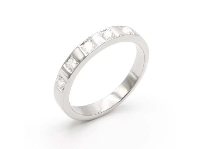 Bulgari MarryMe ring in platinum and diamonds size 48 Silvery - view 3