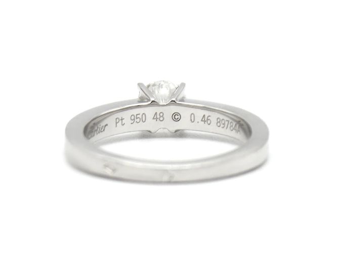 Anello Cartier, modello "Solitaire 1895". Argento - vista 3