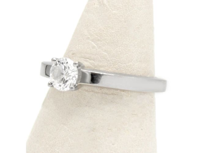 Anello Cartier, modello "Solitaire 1895". Argento - vista 5