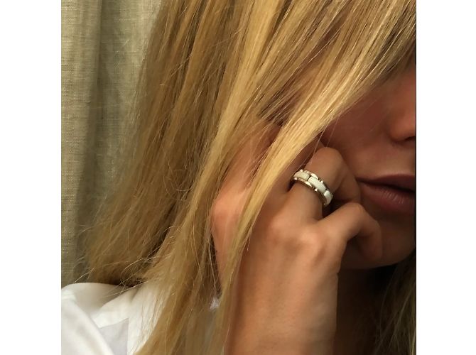 Anello Chanel Ultra in oro bianco e ceramica bianca misura 48 Argento - vista 2