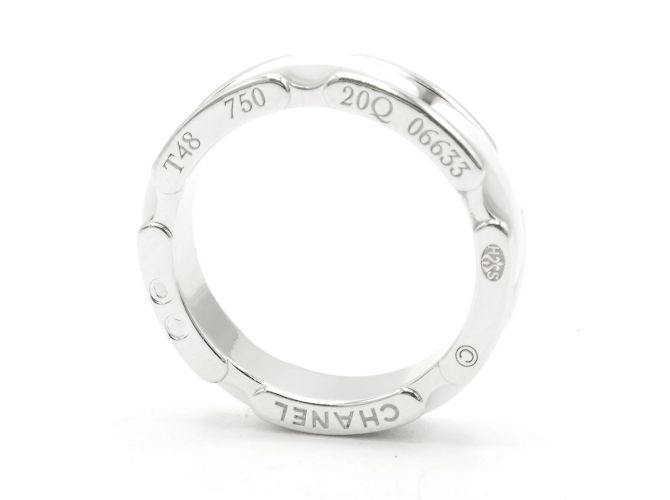 Anello Chanel Ultra in oro bianco e ceramica bianca misura 48 Argento - vista 4
