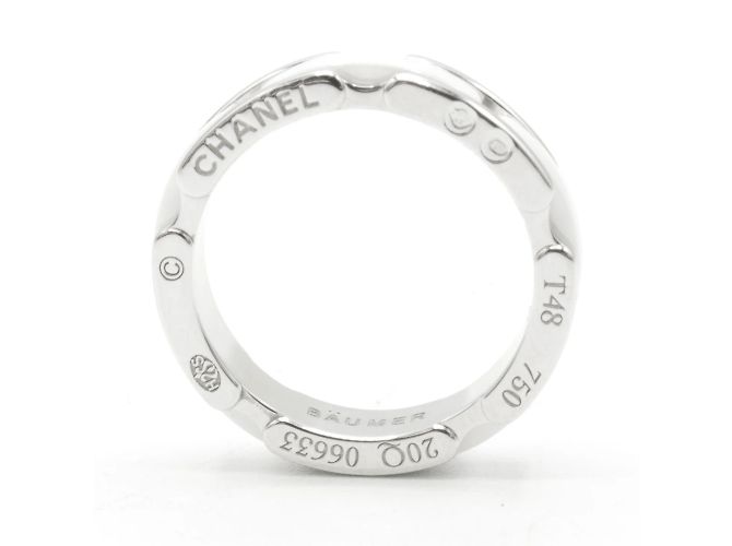 Anello Chanel Ultra in oro bianco e ceramica bianca misura 48 Argento - vista 6
