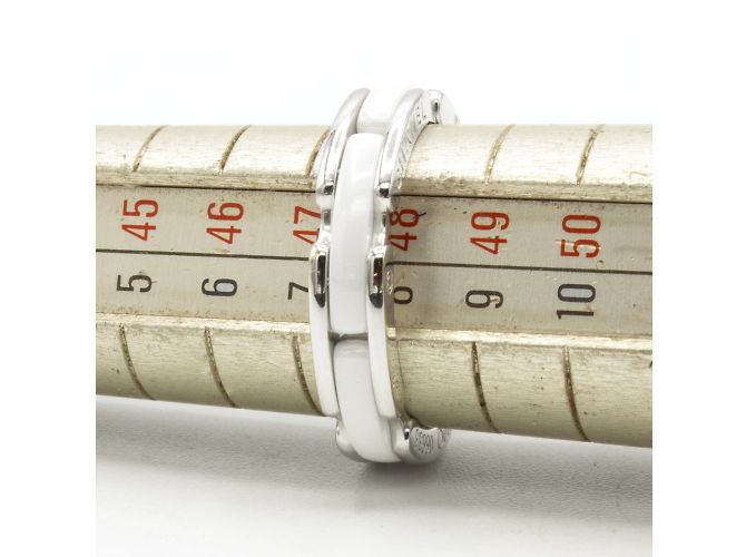 Anello Chanel Ultra in oro bianco e ceramica bianca misura 48 Argento - vista 7