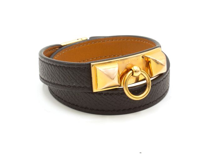 Médor Pulseira dupla volta Rivale da Hermès. Preto - vista 2