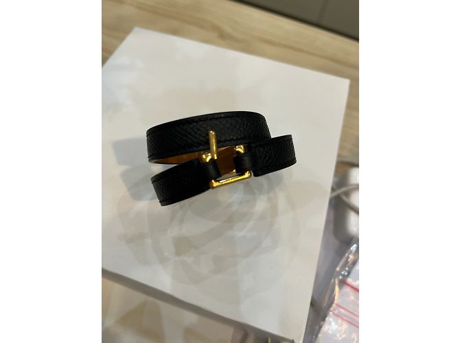 Médor Pulseira dupla volta Rivale da Hermès. Preto - vista 4