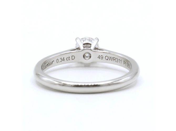 Cartier-Ring, Modell "Solitaire 1895". Silber - Ansicht 3
