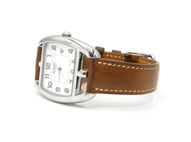 Hermès Cape Cod Tonneau Uhr (CT1.710). Silber - Ansicht 3