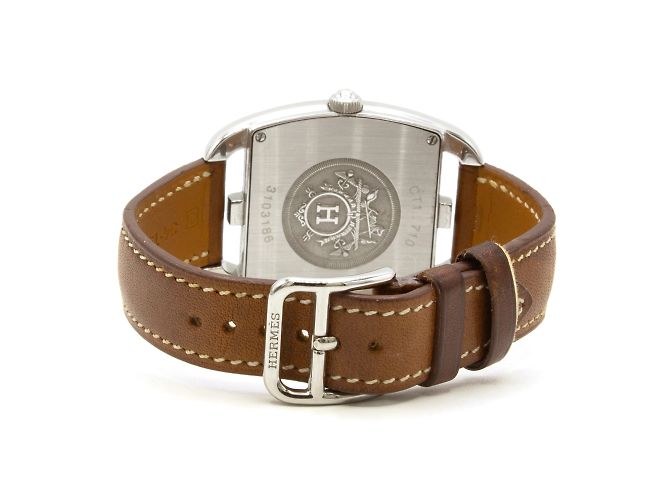 Hermès Cape Cod Tonneau Uhr (CT1.710). Silber - Ansicht 4