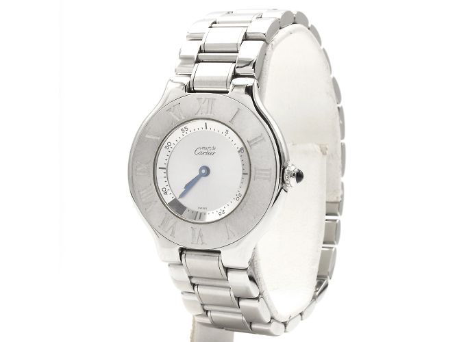 Cartier Must 21 Uhr aus Stahl. Silber - Ansicht 2