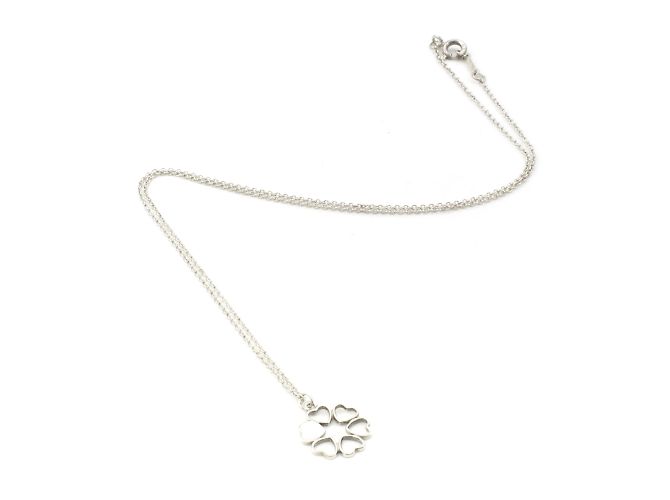 Tiffany & Co Palima Picasso Kleeblatt Herz Silber Halskette - Ansicht 2