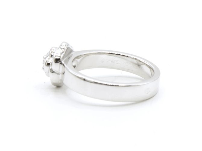 Anello Chanel Camelia in oro bianco 18K e diamante Argento - vista 2