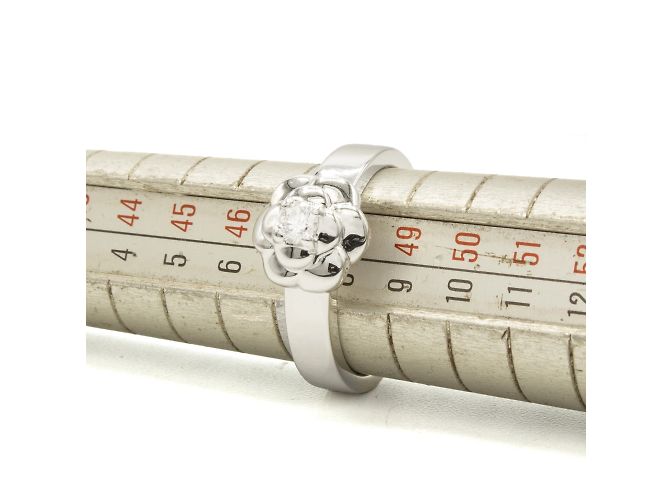 Anello Chanel Camelia in oro bianco 18K e diamante Argento - vista 4