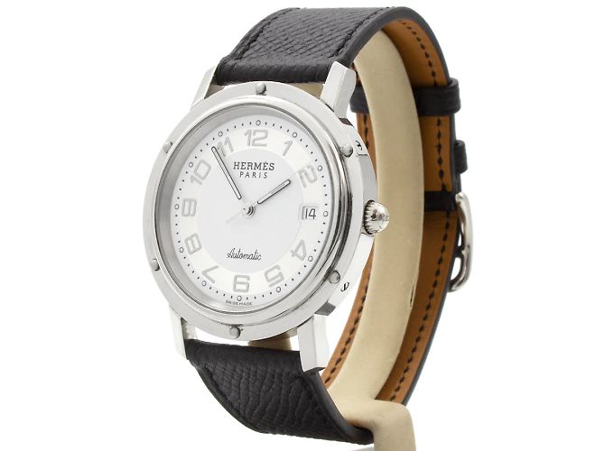 Relógio Hermès Clipper CL1.810 em aço. Prata - vista 2