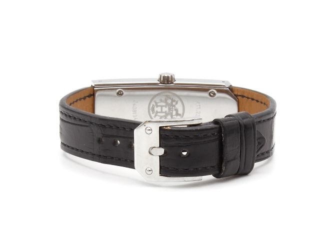 Hermès Hermes Kelly II Uhr (REF : KT1.230) mit Diamanten Silber - Ansicht 4
