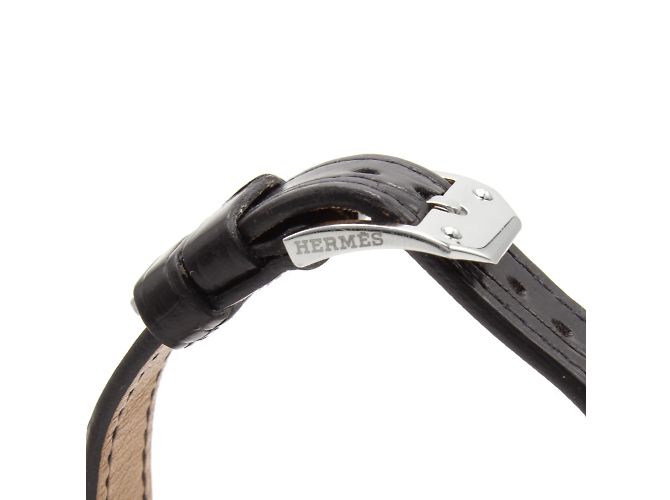 Hermès Hermes Kelly II Uhr (REF : KT1.230) mit Diamanten Silber - Ansicht 5